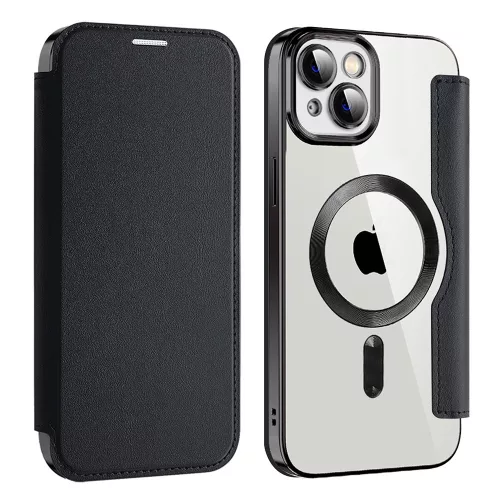 iPhone14 - Notesz tok MagSafe - fekete - Techsuit