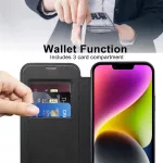 iPhone14 - Notesz tok MagSafe - fekete - Techsuit