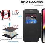 iPhone14 - Notesz tok MagSafe - fekete - Techsuit