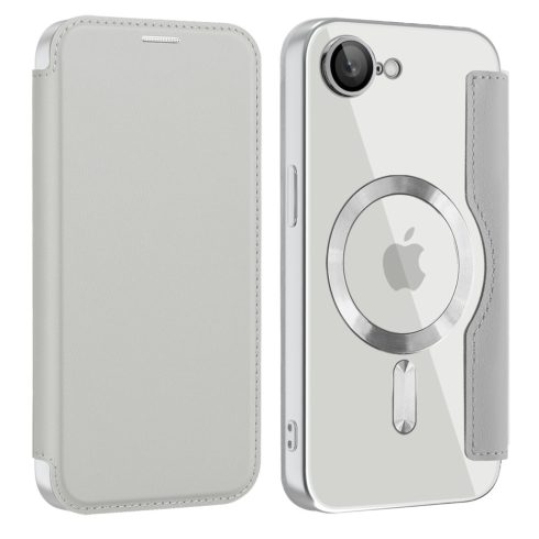iPhone16e - Notesz tok MagSafe - (szürke) - Techsuit