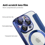 iPhone16 Pro - Notesz tok MagSafe - kék - Techsuit