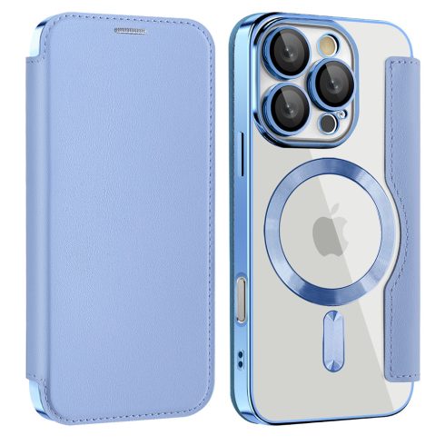 iPhone16 Pro - Notesz tok MagSafe - (világoskék) - Techsuit