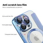 iPhone16 Pro - Notesz tok MagSafe - világoskék - Techsuit