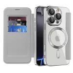 iPhone16 Pro - Notesz tok MagSafe - szürke - Techsuit