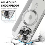 iPhone16 Pro - Notesz tok MagSafe - szürke - Techsuit