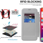 iPhone16 Pro - Notesz tok MagSafe - szürke - Techsuit