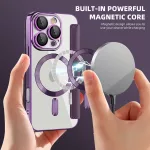 iPhone16 Pro - Notesz tok MagSafe - lila - Techsuit