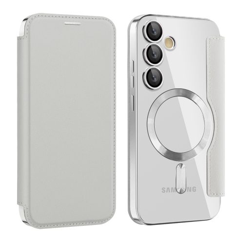 Samsung S23 - Notesz tok MagSafe - (szürke) - Techsuit