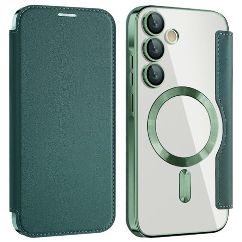 Samsung A35 5G - Notesz tok MagSafe - (zöld) - Techsuit