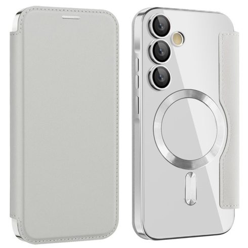 Samsung A55 5G - Notesz tok MagSafe - (szürke) - Techsuit