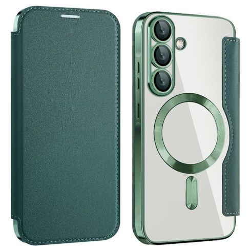 Samsung A36 5G - Notesz tok MagSafe - (zöld) - Techsuit