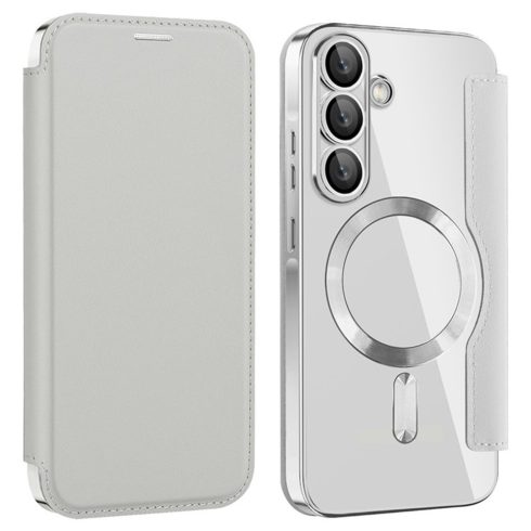 Samsung A36 5G - Notesz tok MagSafe - (szürke) - Techsuit