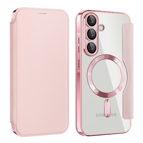 Samsung A56 5G - Notesz tok MagSafe - (rózsaszín) - Techsuit