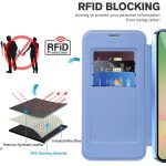 Samsung A36 5G / A56 5G - Notesz tok MagSafe - világoskék - Techsuit