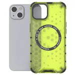 iPhone13 - Hátlap tok MagSafe - zöld - Techsuit HoneyComb Shield