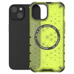 iPhone14 - Hátlap tok MagSafe - zöld - Techsuit HoneyComb Shield