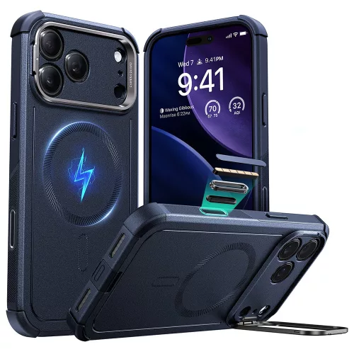 ESR - Cyber Armor Kickstand tok - iPhone 17 Pro - Blue (kék)