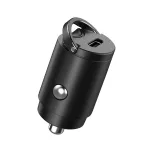 Autós adapter - 30W - USB-C - fekete - Techsuit NanoVolt (C5)