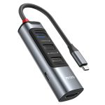 HUB - Type-C to 3x USB-A, USB-C, HDMI - Yesido (HB22) PD100W