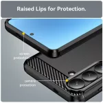 Samsung S26 Plus - Hátlap tok - fekete - Carbon Silicone - Techsuit