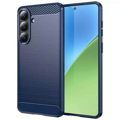 Samsung S26 Plus - Hátlap tok - kék - Carbon Silicone - Techsuit