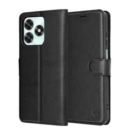 Honor X5c Plus - Notesz tok - Fekete - Leather Folio