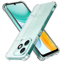   Honor X5c Plus - Hátlap tok - Átlátszó - Shockproof Clear Silicone