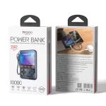 Powerbank - 10000 mAh - fekete - Yesido - Power Bank + Portable Retro Game 