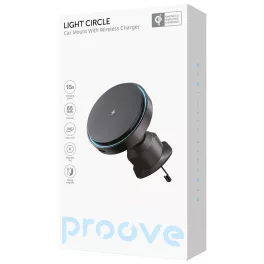   MagSafe autós tartó töltővel - fekete - Proove WHLC15010001 - 360 fok