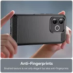 Honor 600 Lite - Hátlapi tok - fekete - Carbon Silicone