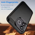 Honor 600 Lite - Hátlapi tok - fekete - Carbon Silicone