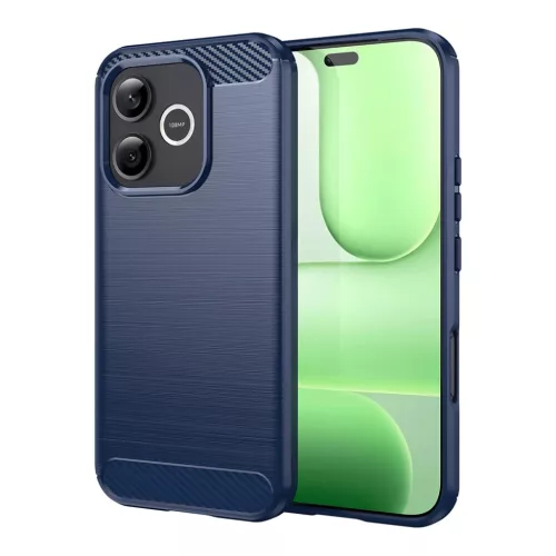 Honor 600 Lite - Hátlapi tok - kék - Carbon Silicone