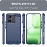 Honor 600 Lite - Hátlapi tok - kék - Carbon Silicone