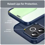 Honor 600 Lite - Hátlapi tok - kék - Carbon Silicone