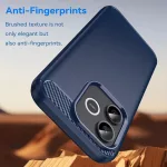 Honor 600 Lite - Hátlapi tok - kék - Carbon Silicone