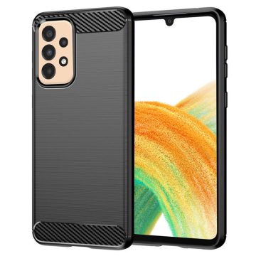   Techsuit - Hátlap tok - Carbon Szilikon - Samsung Galaxy A33 5G - Black (fekete)