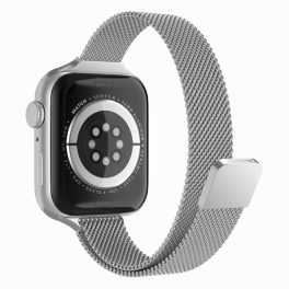   Techsuit - Watchband (W034) - Apple Watch 1/2/3/4/5/6/7/8/9/10/SE/SE 2 (38/40/41/42mm) - Silver (ezüst)