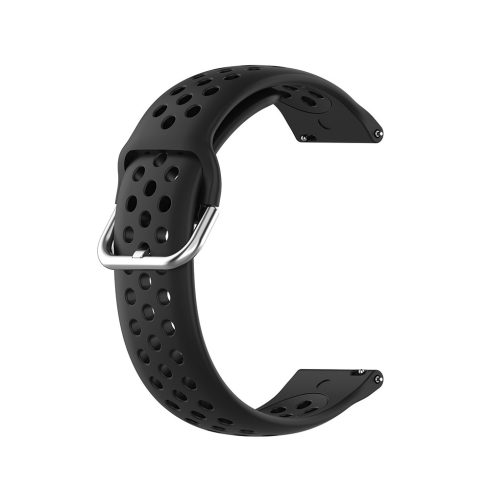 Techsuit - Watchband 20mm (W004) - Samsung Galaxy Watch 4/5/Active 2, Huawei Watch GT 3 (42mm)/GT 3 Pro (43mm) - Black (fekete)