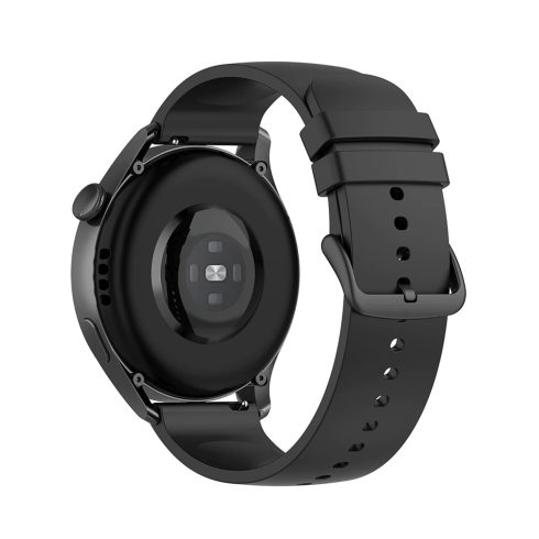 Techsuit - Watchband 20mm (W001) - Samsung Galaxy Watch 4/5/Active 2, Huawei Watch GT 3 (42mm)/GT 3 Pro (43mm) - Black (fekete)