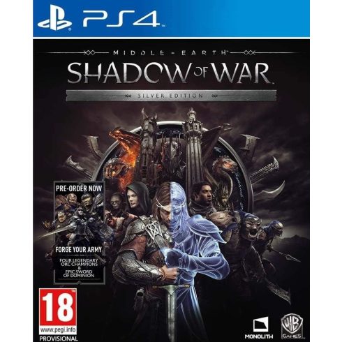  PS4 Middle Earth Shadow Of War Használt Játék