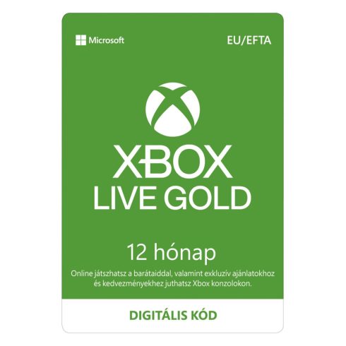 Konzol feltöltőkártya, Xbox Live Gold 12 hónap