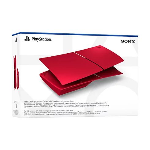 Konzol kiegészítő, PS5 Digital Oldalborítás Piros