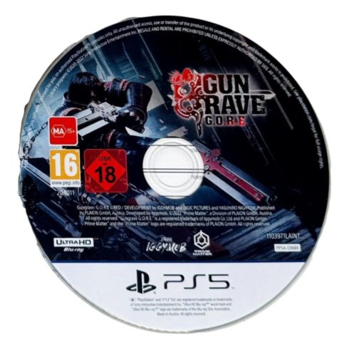 Konzol játék, PS5 Gungrave: G.O.R.E. Használt Borító nélküli