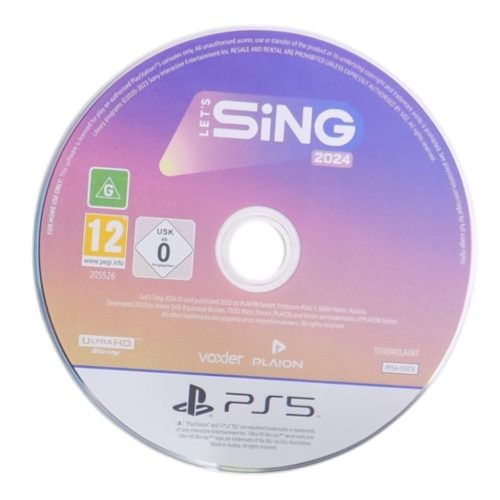 Konzol játék, PS5 Let's Sing 2024 Használt Borító nélküli