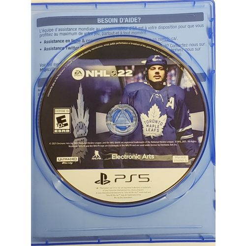 Konzol játék, PS5 NHL 22 Használt Borító nélküli