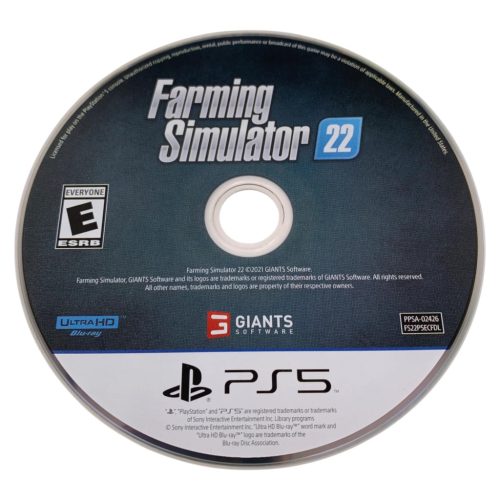 Konzol játék, PS5 Farming Simulator 22 Használt Borító nélküli