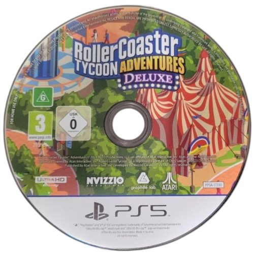 Konzol játék, PS5 RollerCoaster Tycoon Adventures Használt Borító nélküli
