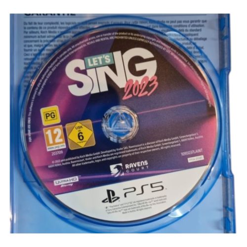 Konzol játék, PS5 Let's Sing 2023 Használt Borító nélküli