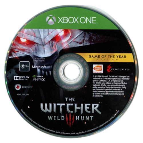 Konzol játék, Xbox One The Witcher 3: Wild Hunt Használt Borító nélküli