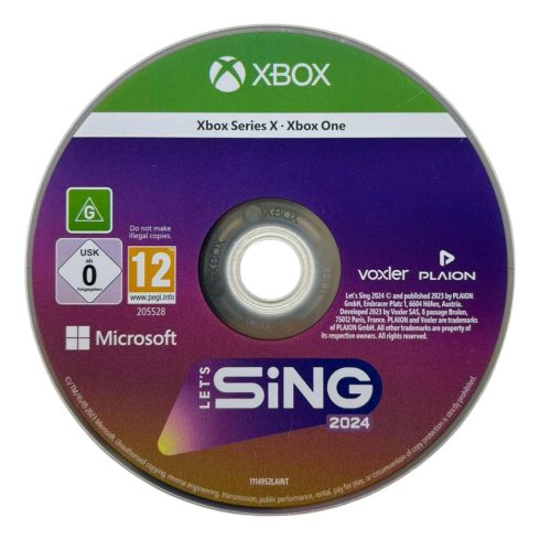 Konzol játék, Xbox One Let's Sing 2024 Használt Borító nélküli